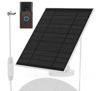Pannello solare per campanello ad anello (2024), caricatore solare per campanello ad anello da 6 W per campanello a batteria, pannello solare ultra sottile con porta di ricarica di tipo C con cavo di