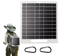 Pannello Solare per Campeggio, Pannello Solare Portatile Con Connettore DC-USB - Attrezzatura Monocristallina da 10 W con Moschettone per Escursionismo, Avventure Di Montagna E Camper
