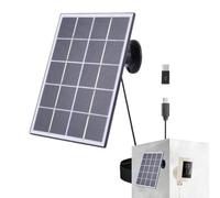 Pannello Solare per Telecamera di Sicurezza - 10 W IP65 Impermeabile 5 V Caricatore | Pannello di Assorbimento Solare A Montaggio A Regolabile con Interfaccia USB Tipo-C per Telecamere Esterni Luci