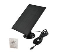 Pannello Solare Per Telecamera Di Sicurezza - Caricatore Solare Da Esterno Da 5 W, Compatibile Con Batteria Ricaricabile, Supporto A Parete Regolabile | Pannello Impermeabile IP65 Con Cavo Da 9,8 Pied