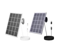 Pannello solare per telecamera di sicurezza - Caricatore solare impermeabile da 10 W 5 V con cavo di 3 m | compatibile con campanelli di sorveglianza EU FY, regolabili a basso