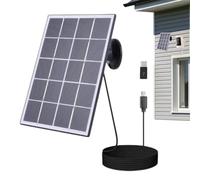 Pannello solare per telecamera di sicurezza domestica, pannello solare impermeabile IP65, con di montaggio regolabile a 360°, per fotocamera con batteria ricaricabile da esterni