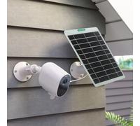 Pannello solare per telecamera di sicurezza, resistente alle intemperie 5 W, caricatore solare per fotocamere Arlo Ultra, Pro 5S, Pro 4, Pro 3 e Pro 3 proiettore (bianco)