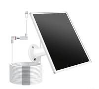 Pannello solare per telecamere ad anello, 5 W, ricarica rapida, impermeabile, pannello in silicone monocristallino con staffa di montaggio regolabile a 360°+90°, cavo esteso da 2,4 m per telecamera di