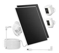 Pannello Solare per Videocamere Ring, Pannello Solare 3W con Batteria Integrata 4000mAh compatibile con Ring Spotlight Cam/Pro/Plus Battery e Stick Up Cam/Pro Battery - 2 pack