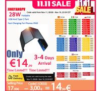 Pannello solare pieghevole da 28 W con 2 porte USB Pannello solare pieghevole impermeabile a ricarica rapida, ideale per attività all'aperto, per rec