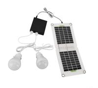 Pannello solare pieghevole da 30 W con luce a LED e scatola di immagazzinaggio di energia, lampada da campeggio portatile per esterni, doppia uscita USB 12 V/5 V per caricare dispositivi, compatta e