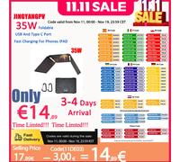 Pannello solare pieghevole da 35 W con 1 porta USB Ricarica rapida 1 pannello solare pieghevole di tipo C, ideale per attività all'aperto, per rec