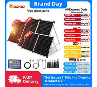Pannello Solare Pieghevole Dokio per Camper e Sistemi Off-Grid, Monocristallino 100W 160W 200W con Regolatore 12V