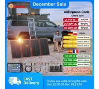 Pannello solare pieghevole flessibile da 18 V Dokio 295 W con kit controller 12 V e staffa, pannello solare portatile per batteria auto, campeggio