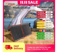 Pannello solare pieghevole flessibile da 18 V Dokio da 100 W con kit controller 12 V Pannello solare portatile per campeggio/viaggi/camper