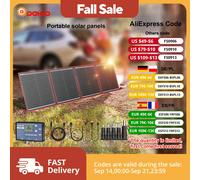 Pannello solare pieghevole flessibile portatile Dokio 100/160/200/300W 18V con kit controller 12V per la ricarica della batteria da campeggio 100W solar panel set