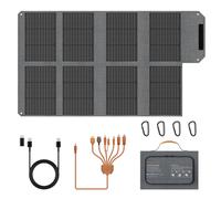 Pannello solare pieghevole MHPOWOS 120W / 80W / 40W Caricatore solare portatile con USB, USB C, uscita CC per telefoni Powerstation Camping