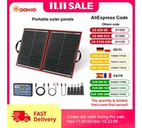 Pannello solare pieghevole portatile Dokio 18V 100/160/200/300 W con controller 12V per caricare la batteria adatta per il campo 200W solar panel set