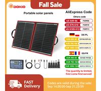 Pannello solare pieghevole portatile Dokio 18V 100/160/200/300 W con controller 12V per caricare la batteria adatta per il campo 100W solar panel set