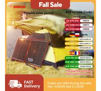 Pannello solare pieghevole portatile Dokio 18V 97W 150W 195W 295W con controller 12V Pannello solare flessibile per viaggi in campeggio in casa 97W solar panel set