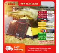 Pannello solare pieghevole portatile Dokio 18V 97W 150W 195W 295W con controller 12V Pannello solare flessibile per viaggi in campeggio in casa