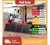 Pannello solare pieghevole portatile Dokio 97W 150W 195W 295W con controller 12V Pannello solare flessibile per viaggio in campeggio in famiglia 97W