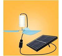 Pannello Solare Policristallino in Vetro Temperato da 6/10 W, Piccolo Ventilatore da Soffitto per Esterni con USB, Regolazione Continua della Vel, 5v6w Can Not Adjust The Speed