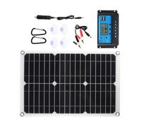 Pannello Solare Portatile 15w Nero in Silicio Monocristallino | Kit Doppia Porta Usb, ABS e Gomma, Rame Interno, per Barca, Aeromobile e Aereo