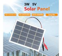 Pannello Solare Portatile 3W 5V Potenza Sostenibile Ovunque con Comoda Clip