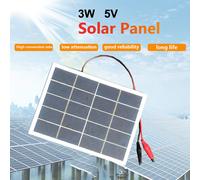 Pannello Solare Portatile 3W 5V Potenza Sostenibile Ovunque con Comoda Clip