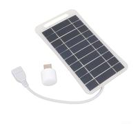 Pannello solare portatile 5 W 5 V con uscita USB per telefono cellulare per caricabatterie modulo esterno in polisilicio in finitura nera (bianco)
