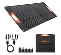 Pannello solare portatile da 100 W per centrali elettriche, compatibile con Jackery, Ecoflow, Bluetti, Anker e altre centrali elettriche portatili, resistente alle intemperie per campeggio, camper