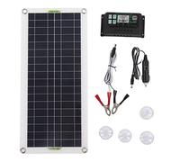 Pannello Solare Portatile da 30 W, Kit Connettore Pannello Solare Fuori Rete da 12 V e Regolatore di Carica 30 A per Batteria da 12 Volt per Auto, Camper, Barca, Kit Caricabatterie Solare a Celle Sola