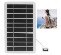 Pannello Solare Portatile da Viaggio 2W 5V con Connettore USB, Caricatore Solare Impermeabile e Durevole per Cellulare, Power Bank, Attività all'Aperto, Telaio in Lastra Epossidica Robusto