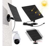 Pannello solare portatile e leggero per telecamere di sicurezza esterne, caricabatterie monocristallino da 20 W con cavo extra lungo e uscita USB,
