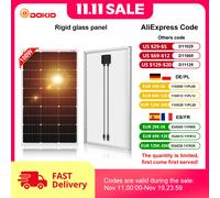 Pannello solare rigido DOKIO 18V 100W Cina Pannello solare impermeabile in silicio monocristallino 18V che carica 12V # DSP-100M Campeggio/Casa/RV
