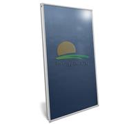 Pannello solare termico piano, alta efficienza, circolazione forzata, piastra captante alluminio rame, tubazioni interna ad arpa (2,37 m² = 1930 x 1230 x 86 mm)