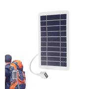 Pannello Solare USB - Carica Telefono Portatile,Pannello Solare per Telecamera di Sicurezza - per Cellulare Campeggio Escursionismo Viaggio All'Aperto Zaino Casa