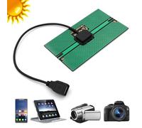 Pannello Solare USB Portatile, Pannello Di Ricarica Solare 300mA Per Campeggio, Caricabatterie Esterni per Campeggio Escursionismo Patio Balcone Giardino