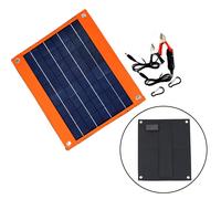 Pannello Solare Uscita 20W con Caricabatterie Auto e Clip Batteria per Uso Ester