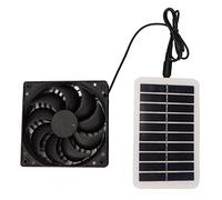 Pannello Solare Ventola Alimentatore Batteria Pannello Esterno Pet House Rvs 3.84W Estrattore d'Aria Energia Solare 15W con Ventola di Scarico Strumento di Estrazione per