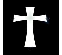 Pannello Specchio Con Insegna Incrociata LED Bianco 3D 24V Per Camion