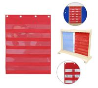 Pannello tascato in tessuto per schede MASTERKIDZ, rosso