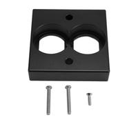 Pannello terminale per altoparlanti HIFI, presa di alimentazione per altoparlanti da parete di tipo US 86 professionale con copertura in lega di alluminio per sistemi audio domesti (Nera)