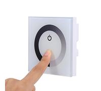 Pannello touch a colori singolo, controller LED Dimmer Cambiamento luminosità Pannello touch Dimmer Controller interruttore a parete Striscia LED DC 12V-24V (bianco)