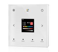 Pannello Touch DALI Master WiFi, App Tuya Smart Life, RF 2.4GHz, 4 Scene, Input 220V, Vetro Temperato, Per Striscie Led Monocolore CCT RGB RGBW RGB+CCT, 86X86mm Per Scatola Incasso 502