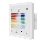 Pannello Touch Master DALI 5 Canali, Alimentatore Bus Integrato, 16VDC Max 100mA, 1 Zona 4 Scene, Touch Slider, 86X86mm Per Scatola 502, 5 In 1 Per Striscia Led DIM CCT RGB RGBW RGB+CCT