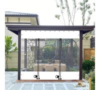 Pannello trasparente resistente alle intemperie per gazebo, patio, posto auto coperto, parete laterale per esterni con porta er, Heavy-Du 440 x 230 cm (14,4 x 7,5 piedi) per la massima protezione