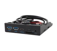 Pannello unità Floppy USB3.2 GEN1 Tipo C, Pannello Frontale a 6 Porte da 3,5 con 2 Porte USB 3.0, USB C, Audio, SD, TF, Hub USB Sul Pannello Frontale per XP 7 8 10 11 2003