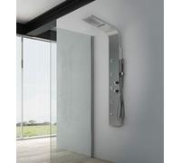 PANNELLO VANITADOCCE MIAMI EVO IN ACCIAIO SPAZZOLATO FLESSIBILE 150 CM E DOCCIA