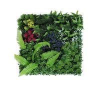 Pannello Vegetale Artificiale 50x50cm Parete di Foglie Finte per Privacy Recinzione Plastica Stile Acero Tagliabile per Esterni Terrazzo, Giardino, Cortile.(Style4)