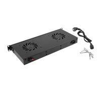 PANNELLO VENTILAZIONE LANBERG 1U LCD 19" CON TERMOSTATO 2 VENTOLE 230V NERO
