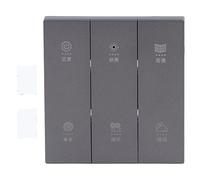 Pannello wireless intelligente Telecomando Luci Controller Controllo vocale domestico per interni Materiale ABS Nero Lampadari a batteria 2xAAA Lampade da parete Lampade da