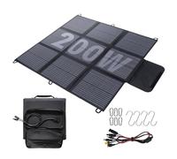 Pannellosolare pieghevole da 200 W, cavo da 3 m, caricatore IP67, impermeabile e antipolvere, alta efficienza di conversione 22%, portatile, alimentazione solare